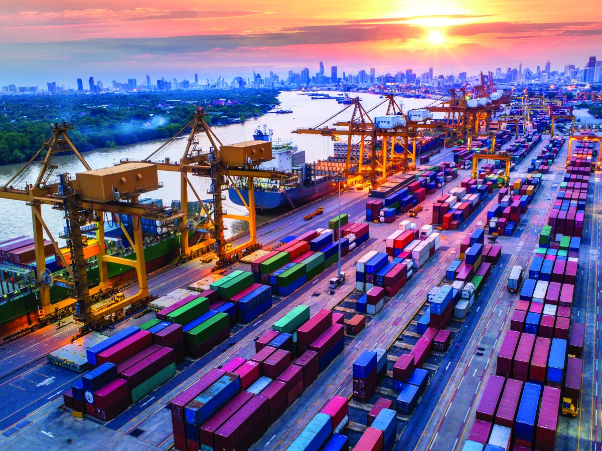 Container Ship In Import Export